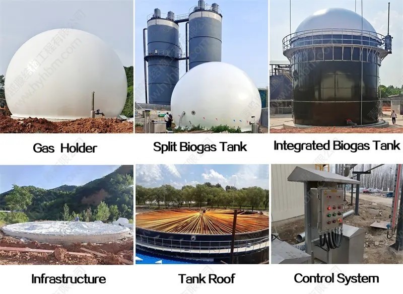 HaiYue Professional Biogas Factory Double Membrane Storage Holder Biogas Storage Balloon for Biogas Fermenter Industrial