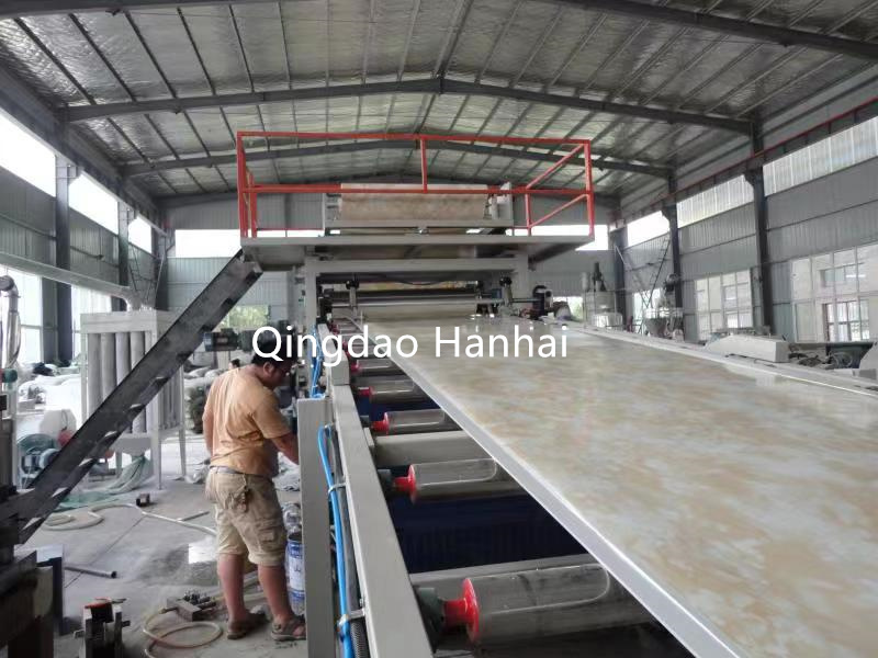 Hot Sale WPC PVC Vinyl Floor Production Line SPC Flooring Tile  SPC Lamination Marble Board Making Machine