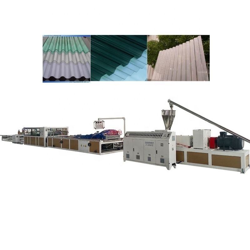 PC PP PET Corrugated Sheet Board Wave Roofing Tile Flexible Waterproof Forming Extrusion Machine Line