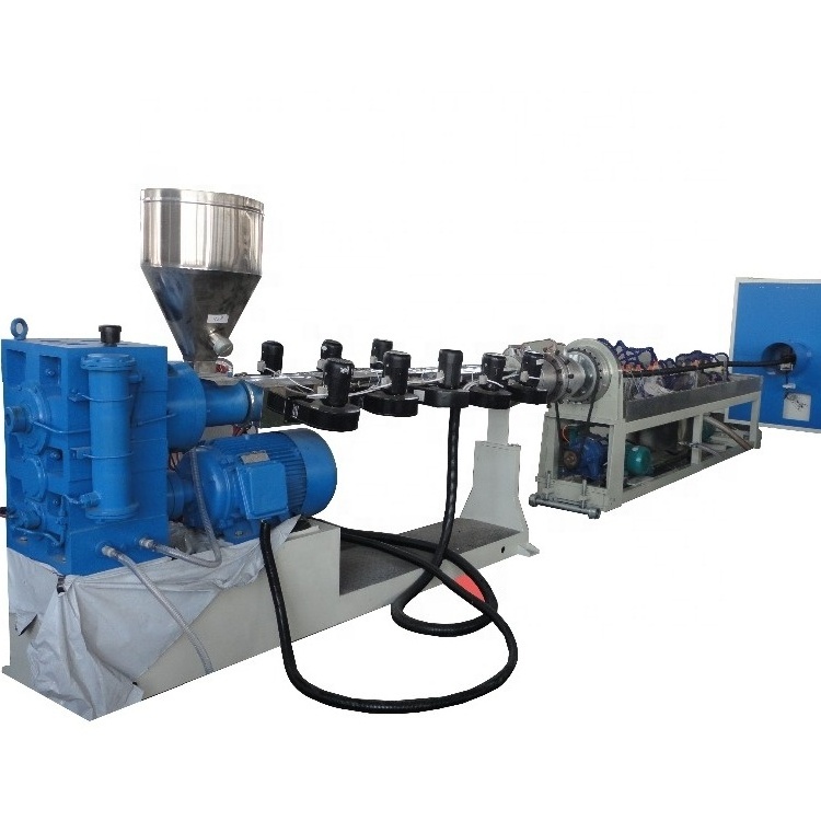 PVC Corrugated Sewer Black Double Wall Reinforcement Flexible Plastic Pipe Hose Tube Production Making Machine Line