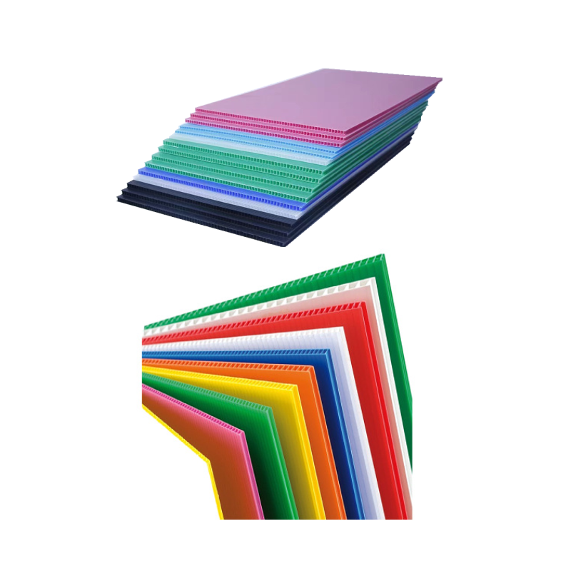 4mm Thickness 3000x1220mm Colorful Packaging and Advertising Sheet Anti-UV Polypropylene Twin Wall PP Corrugated Plastic Board