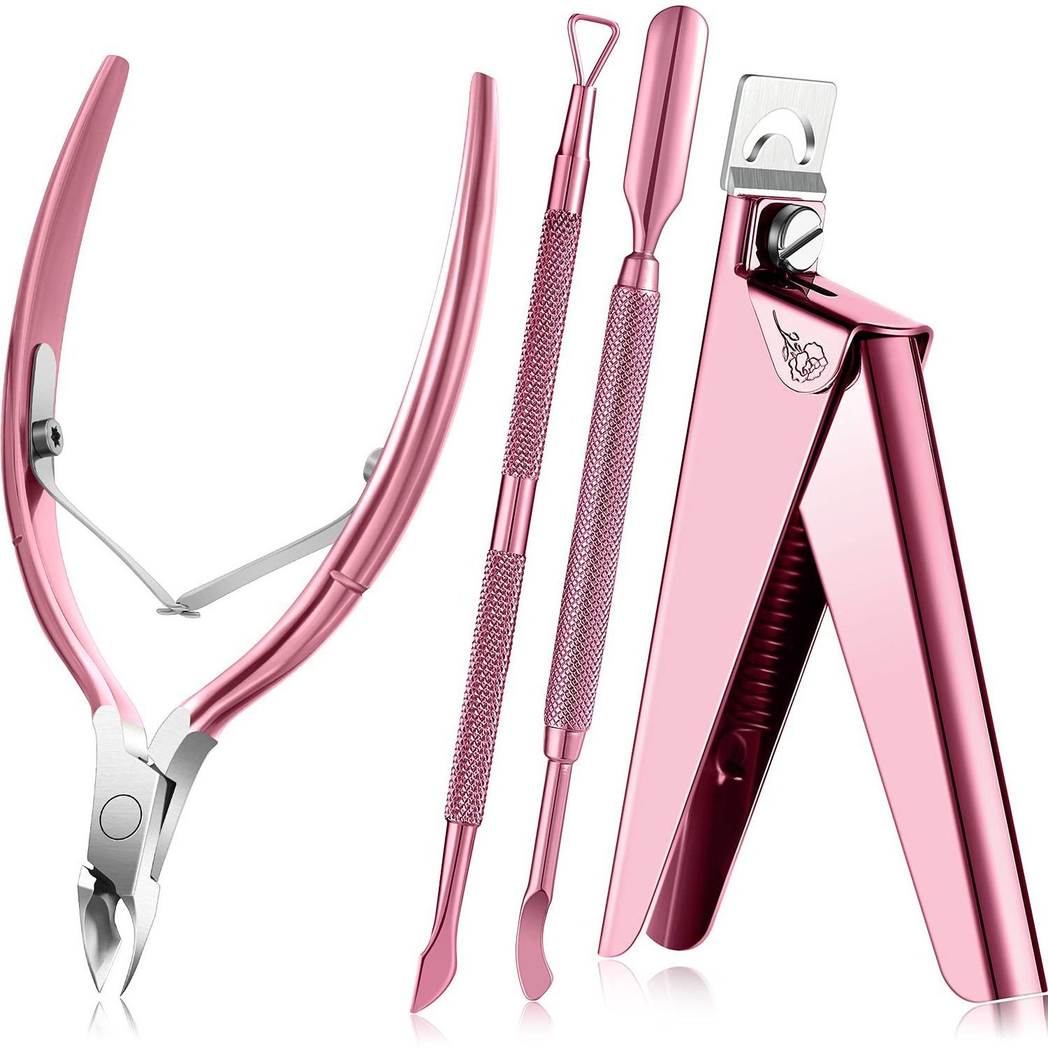 2023 Professional Nail Art  Stainless Steel Clipper False Nails Tips Cutters Cuticle Trimmer Nipper Cuticle Remover Tools Set