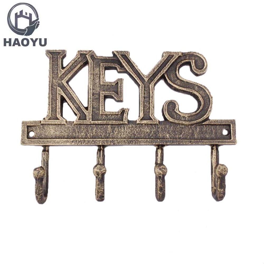 factory sale cast iron metal fish bones shaped wall mount coat  hooks for home decor hanging clothes