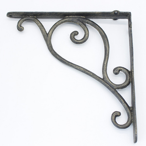 Factory direct sale antique cast iron metal corner rack plant hanger bracket for home decor garden decoration