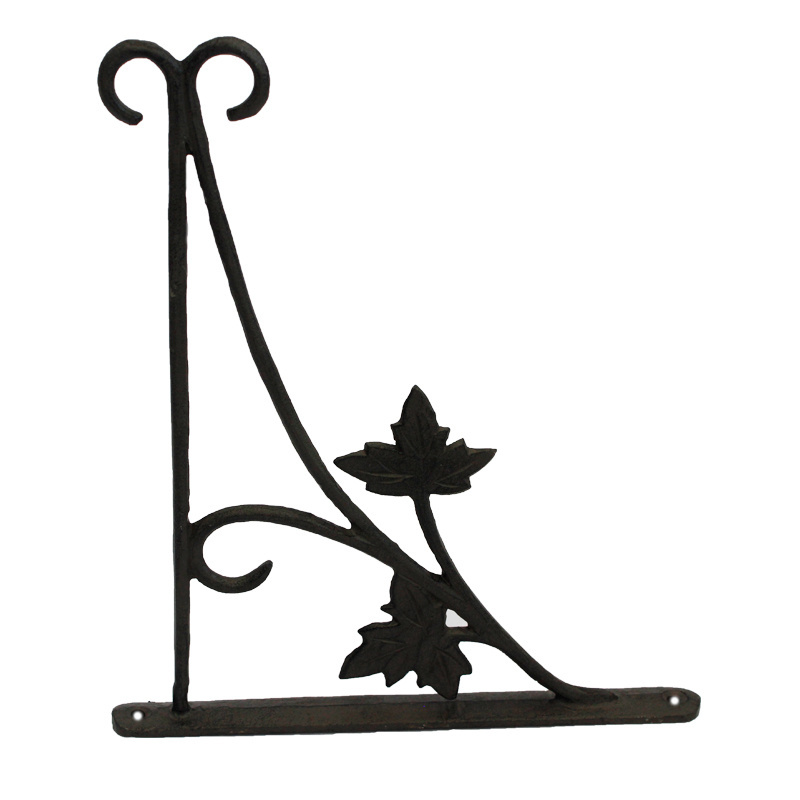 Cast Iron Hanging Plant Bracket for Plant Hangers Outdoor More Stable and Black plant stand metal for Garden Decoration