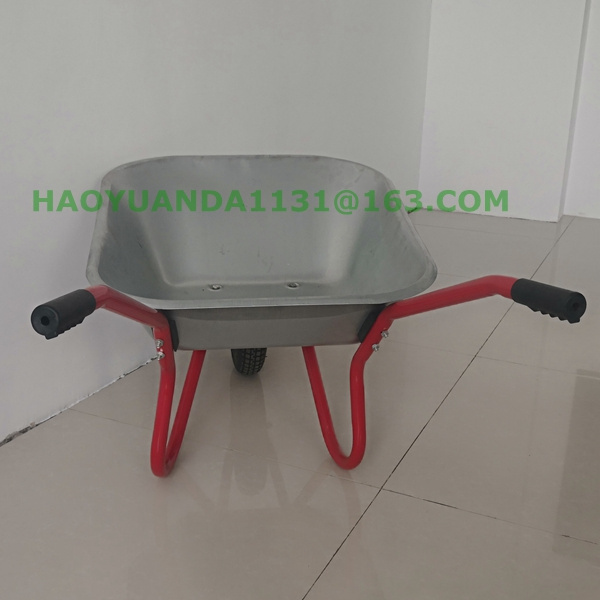 China Qingdao cheap price galvanized wheel barrow with 3.25/3.00-8 pneumatic wheel construction wheelbarrow 65L  Wheelbarrow