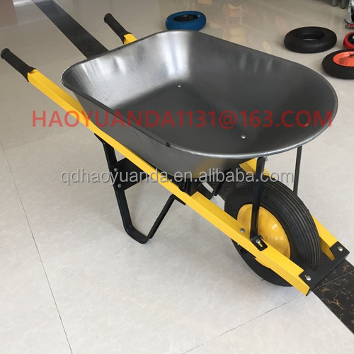 200kg heavy duty construction steel wheelbarrow with square handle durable strengthen Industrial concrete wheel barrow 100L 110L