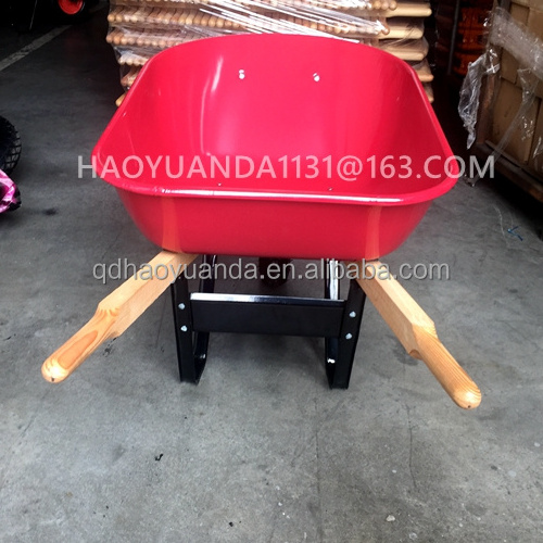 Heavy duty construction wheelbarrow with wooden handle garden wheelbarrows building wheel barrow 80L 100L 110L 180kg WH6