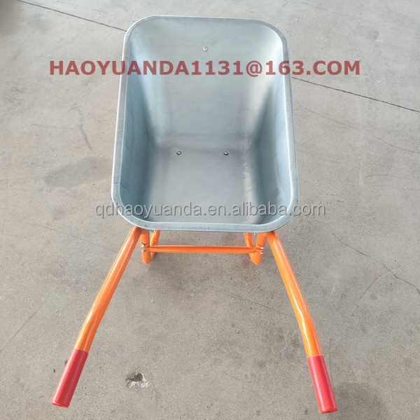 CHINA QingDao heavy duty construction wheelbarrow with 100L Galvanized tray steel wheel barrow 180kg capacity Wheelbarrow