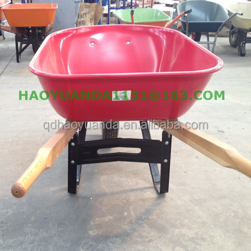 Large tray 80L capacity power load wood handle wheelbarrow for Planting picking Farms pasture lands orchard wheel barrow