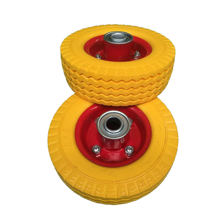 Wheelbarrow Tyres PU0603 6X2  Metal Rubber Pu Foam Wheel For Sale