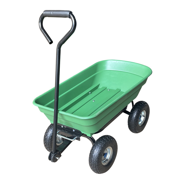 TC2145 Small Type folding hand truck tool garden cart four wheel tipcart plastic dump cart garden cart