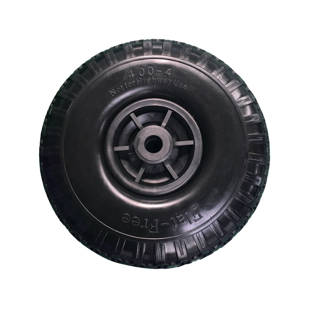 Pu Puncture Proof Wheelbarrow Wheel 4.00-4 Pu Foam Filled Solid Lightweight Wheelbarrow Tyre