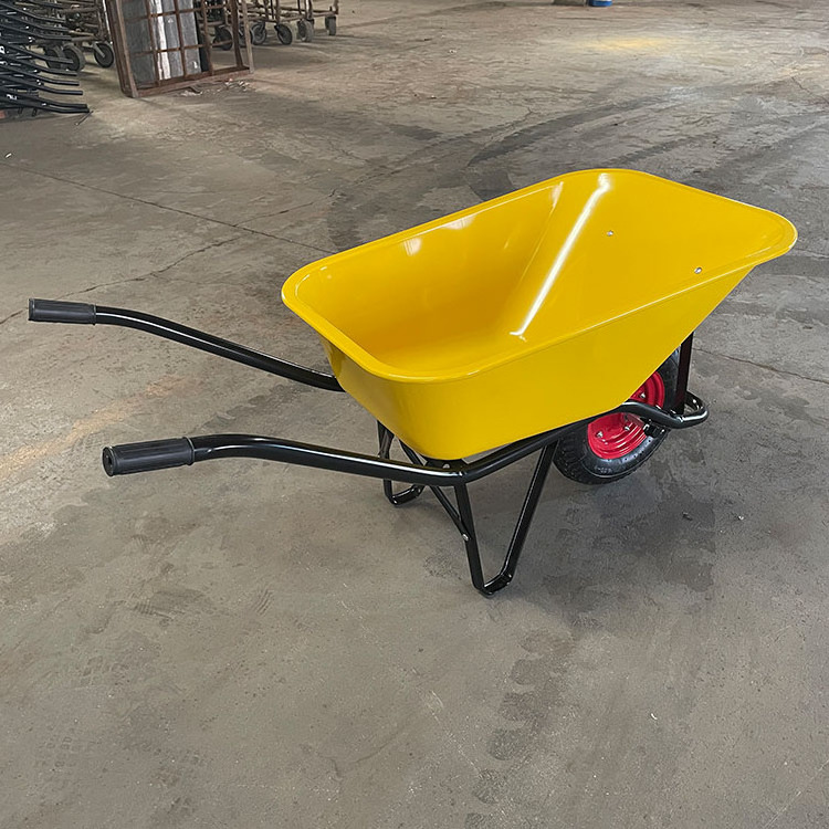 WB6400 Durable Construction Metal Tray Decorative Garden Large Heavy Duty Wheelbarrow