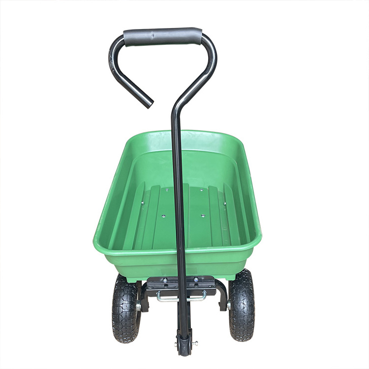 TC2145 Small Type folding hand truck tool garden cart four wheel tipcart plastic dump cart garden cart