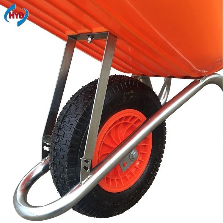 Wheelbarrow Manufacturer Industrial Large 160 Kg Pneumatic Wheel Wheelbarrow