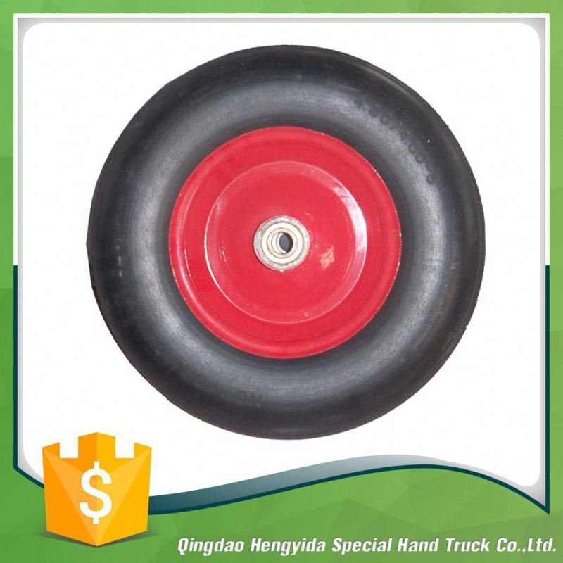 pu foam small trolley wheel solid rubber tires 4.80/4.00-8