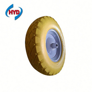 pu foam small trolley wheel solid rubber tires 4.80/4.00-8