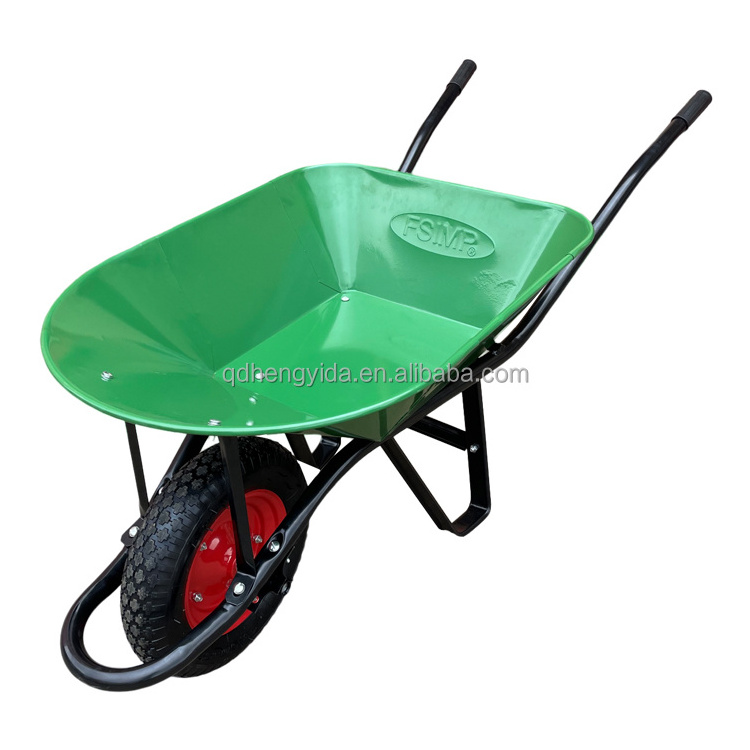 Manufacture Wheelbarrow Chile model 75L construction barrow Pneumatic Wheel wheelbarrow with pneumatic tires