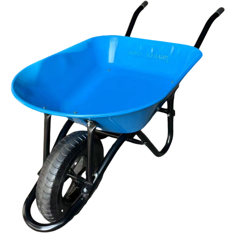 75L Garden Building Concrete Heavy Duty Wheelbarrow 160Kg Zinc Tray Concrete Wheelbarrow Construction Metal Wheelbarrow Wb7200