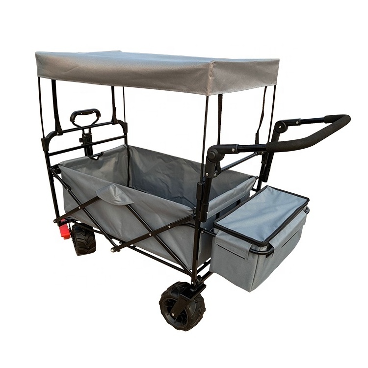 High Quality Beach Cart Big Foot Wagon Tool Folding Wagon with Canopy