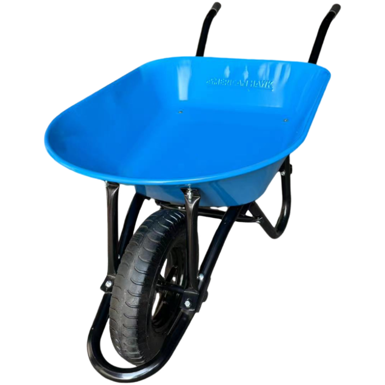 75L Garden Building Concrete Heavy Duty Wheelbarrow 160Kg Zinc Tray Concrete Wheelbarrow Construction Metal Wheelbarrow Wb7200