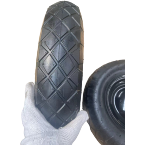 Factory Hot Selling 400Mm Air Filled Tyre 4.00-8 Pneumatic Rubber Wheels 16Inch Wheelbarrow Replacement Tires