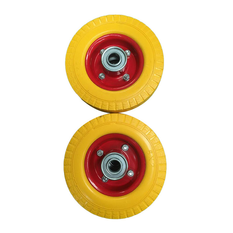 Wheelbarrow Tyres PU0603 6X2  Metal Rubber Pu Foam Wheel For Sale