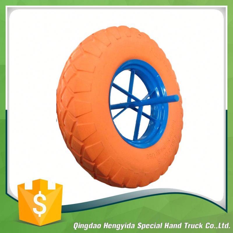 pu foam small trolley wheel solid rubber tires 4.80/4.00-8