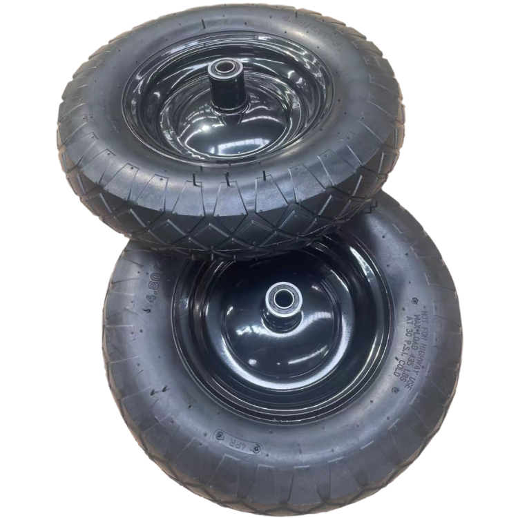 Factory Hot Selling 400Mm Air Filled Tyre 4.00-8 Pneumatic Rubber Wheels 16Inch Wheelbarrow Replacement Tires