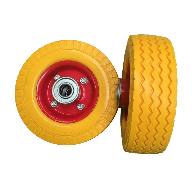 Wheelbarrow Tyres PU0603 6X2  Metal Rubber Pu Foam Wheel For Sale