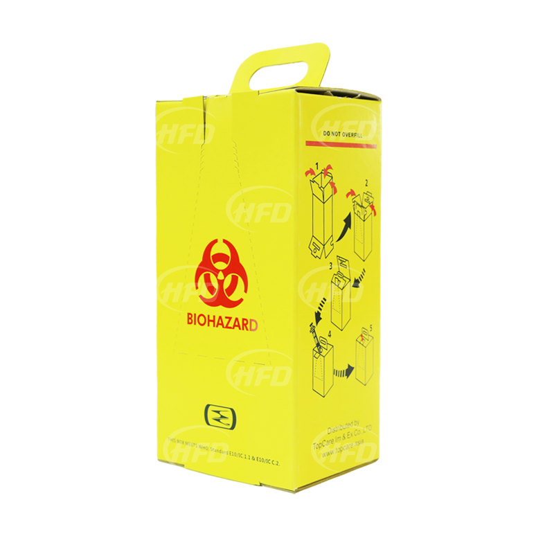 5L/10L Yellow Medical Safety Box Cardboard Sharps Box On Sale With CE  Certificate