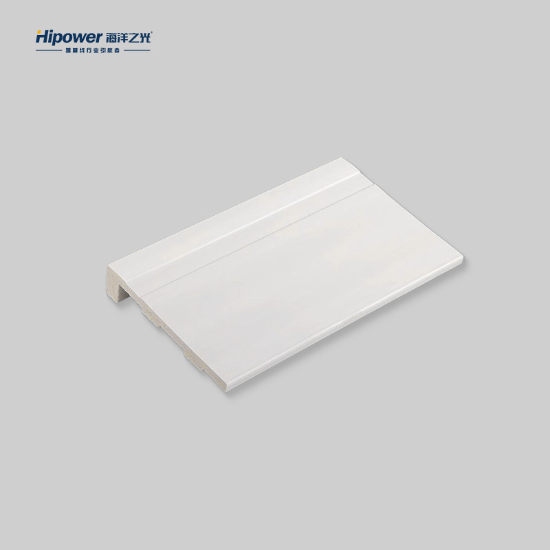 Hipower Eco-Friendly Plastic White Skirting Polystyrene skirting board PS foam baseboard moulding lighting