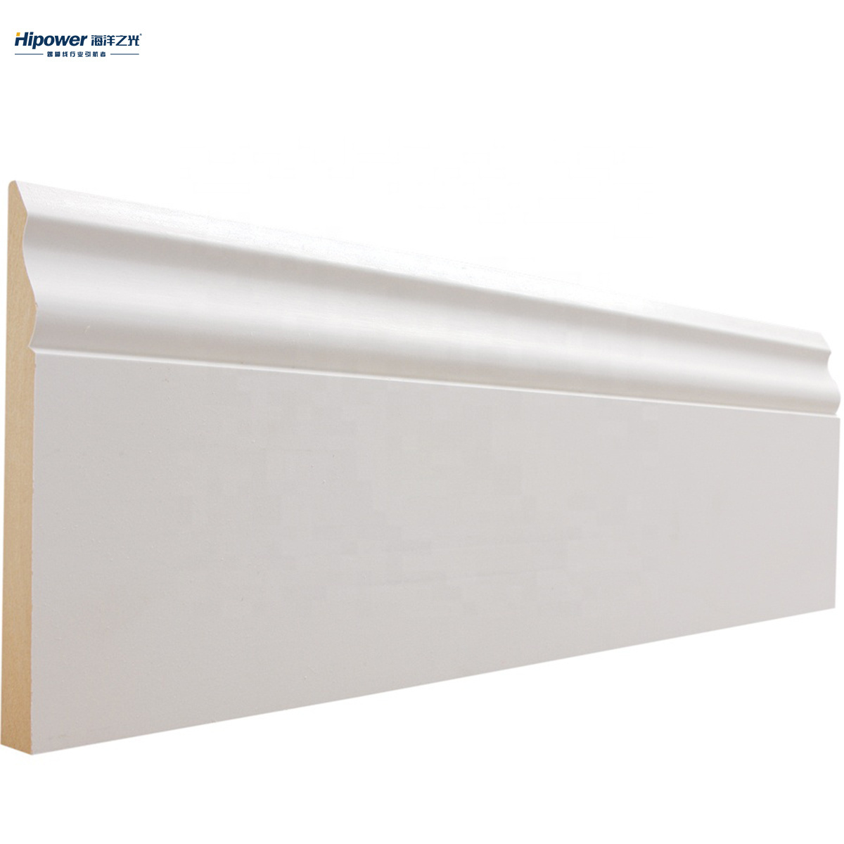 Hipower Primed Pine baseboard mouldings Primed flex skirting flooring baseboard lines mdf flat moulding baseboard