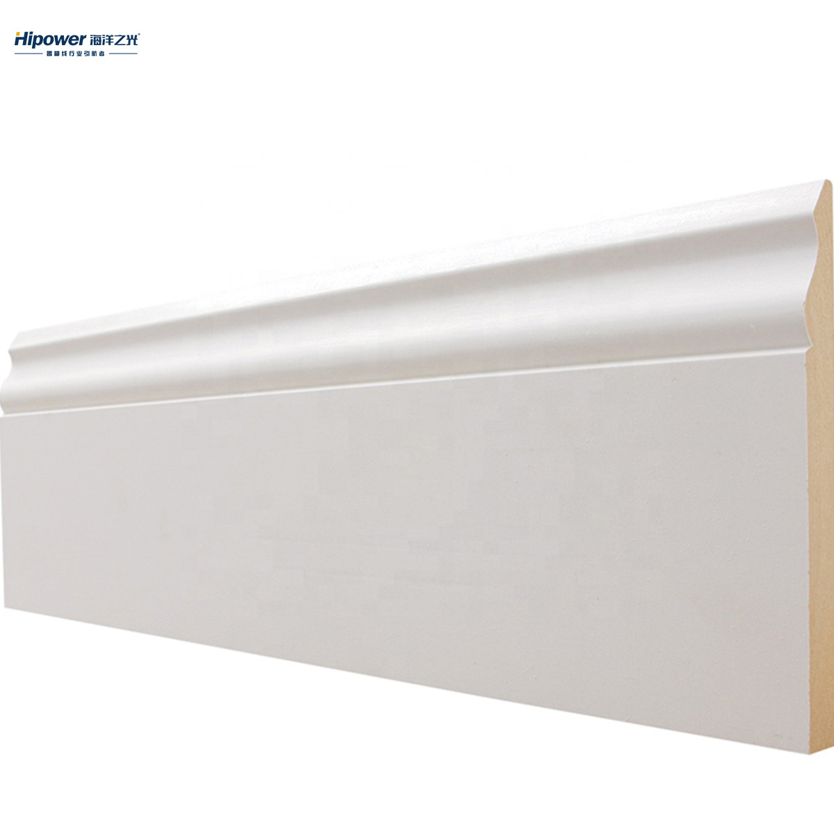 Hipower Primed Pine baseboard mouldings Primed flex skirting flooring baseboard lines mdf flat moulding baseboard