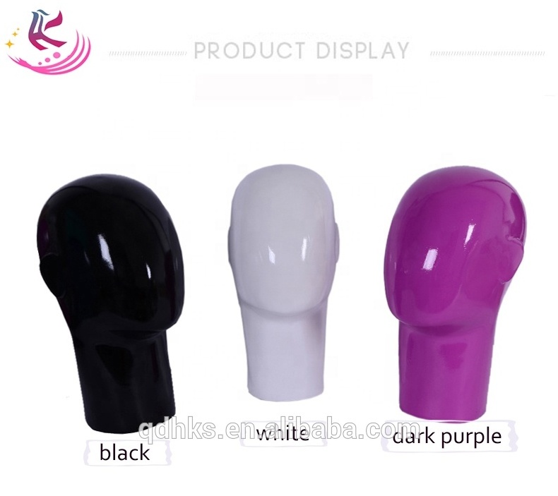 Cheap custom female black wig mannequin head