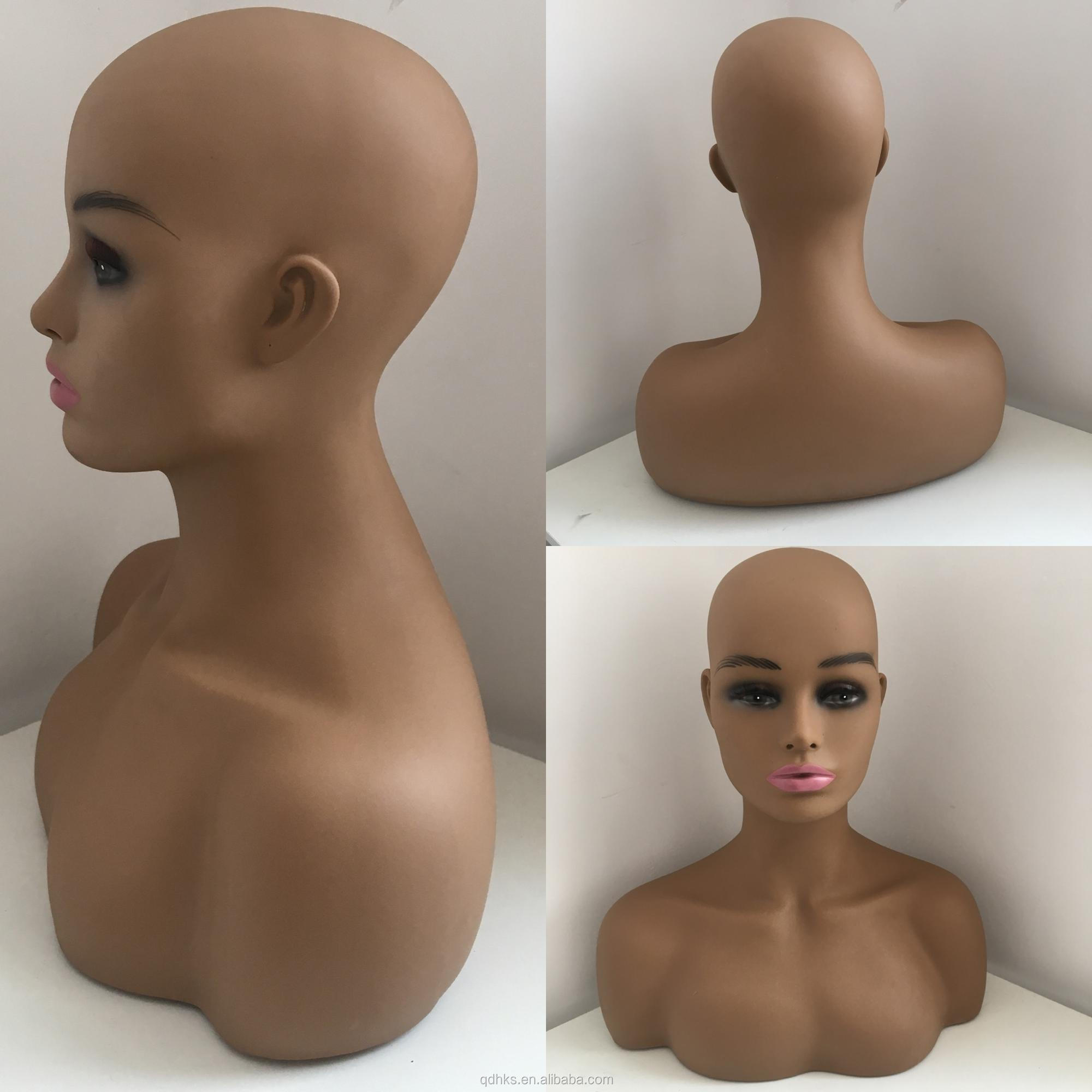 wig mannequin head with shoulders