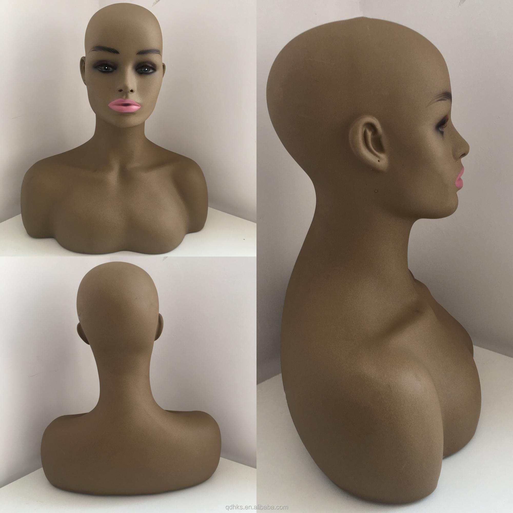 wig mannequin head with shoulders