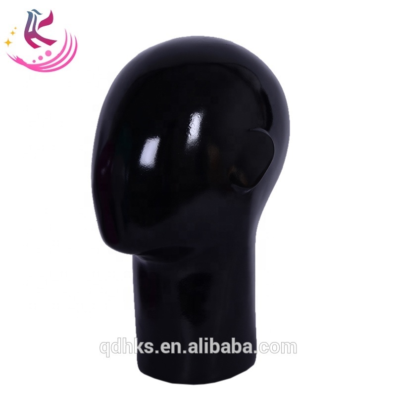 Cheap custom female black wig mannequin head