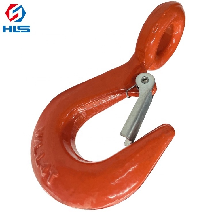 Drop Forged  US Type S320 Steel Eye lifting Hook Twist a cargo hook  With Safety Latch