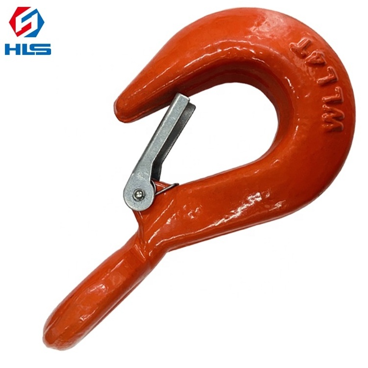 Drop Forged  US Type S320 Steel Eye lifting Hook Twist a cargo hook  With Safety Latch