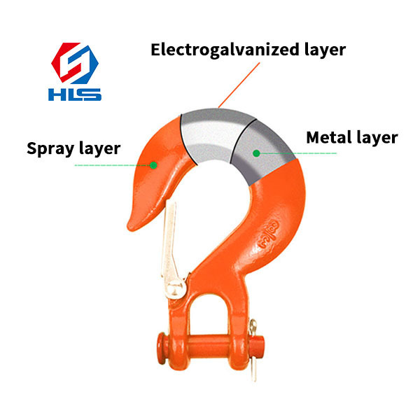 HLS Marine Grade Rigging Hardware Crane  Hooks Heavy Duty Clevis Slip Hook with Safety Latch