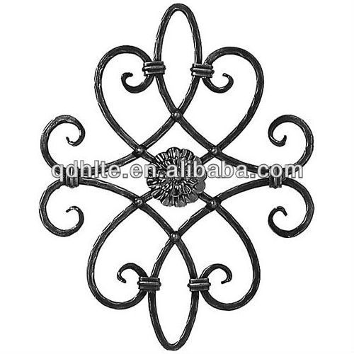 HLT ornamental metal decor wrought iron rosettes for wrought iron door gates