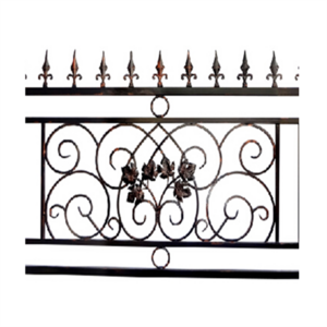 HLT brand China factory supply Europe style wrought iron fence, iron garden fence balcony steel panels for sale