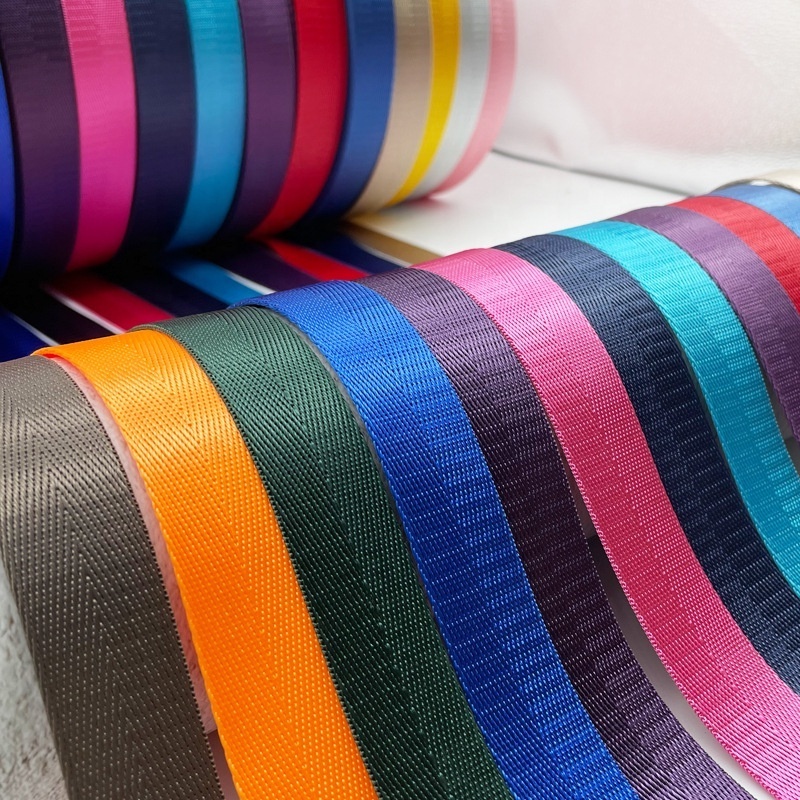 Wholesale herringbone 1 inch polyester webbing woven webbing straps polyester nylon webbing