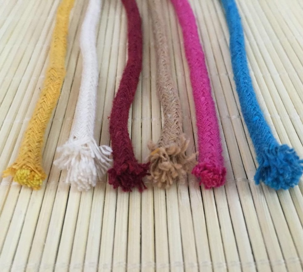 5mm 100% cotton draw cord with core