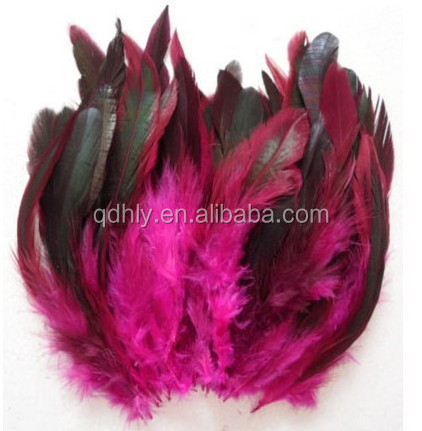 Wholesale 30-40cm bright pink rooster tail feathers