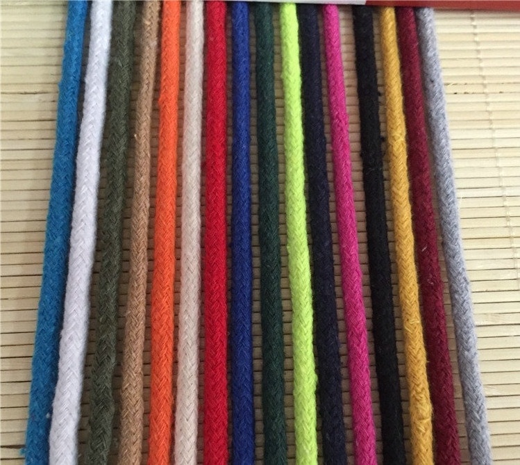 5mm 100% cotton draw cord with core