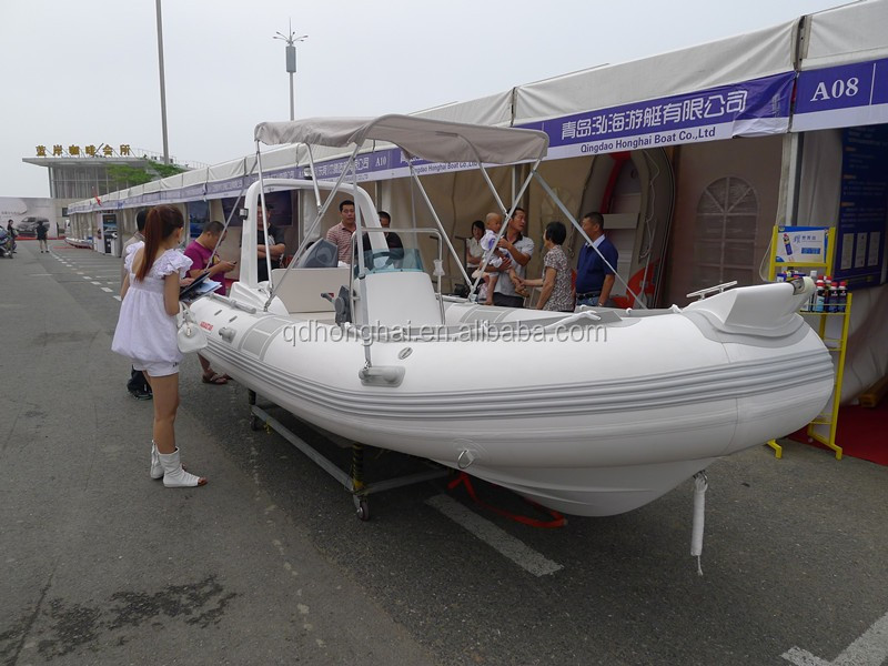 NEW rib520 boat cheap fiberglass wave boat rib boat hypalon for sale