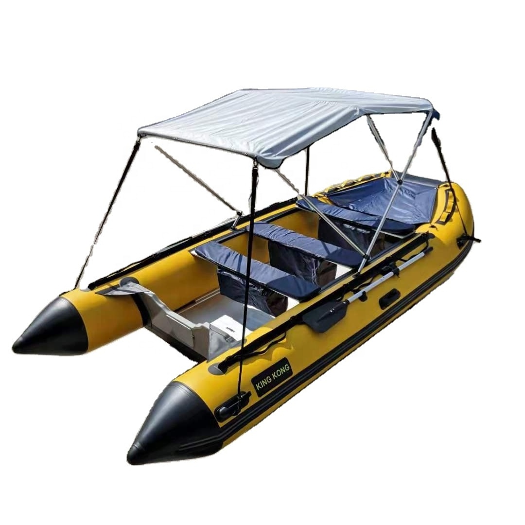 4.3m Fishing Boat Inflatable Boat With canopy and front bag seat bag For Sale